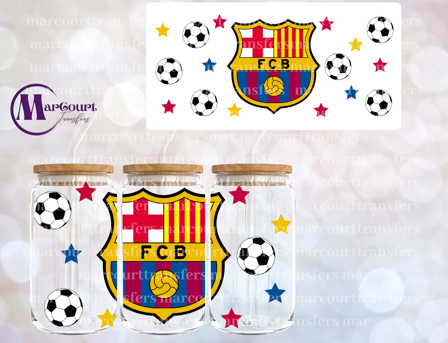 BARCELONA (SOCCER)-16 0Z-UV DTF CUP WRAP