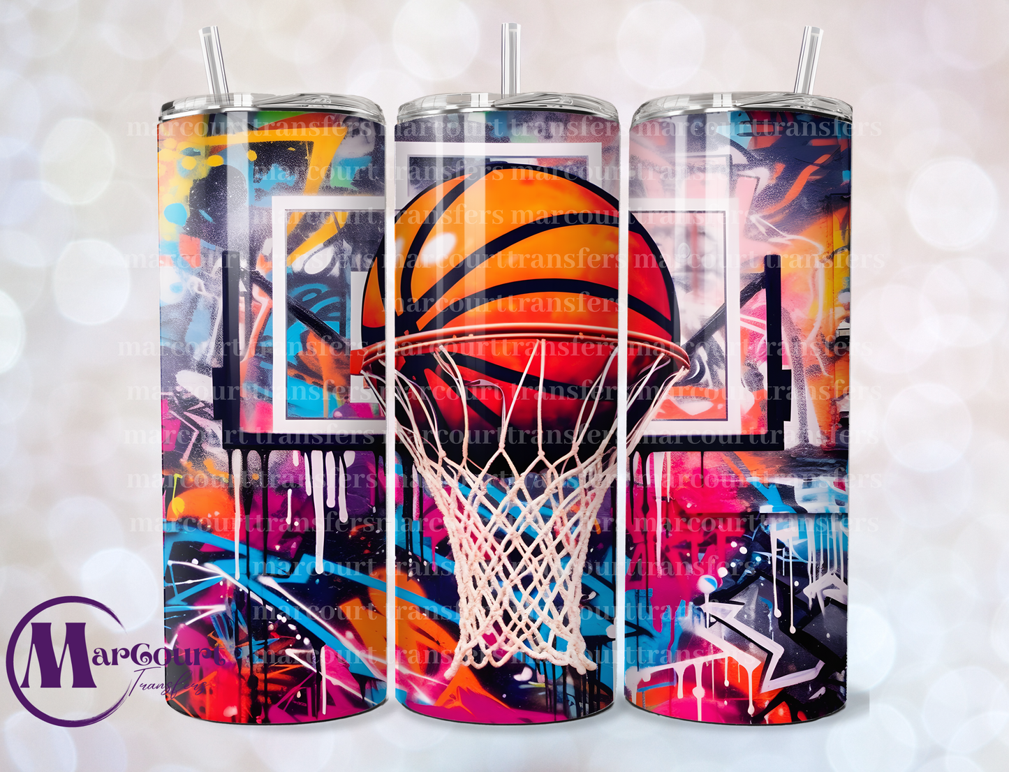 BASKETBALL-SKINNY TUMBLER TRANSFER