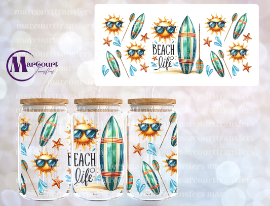 BEACH LIFE2-16 0Z-UV DTF CUP WRAP