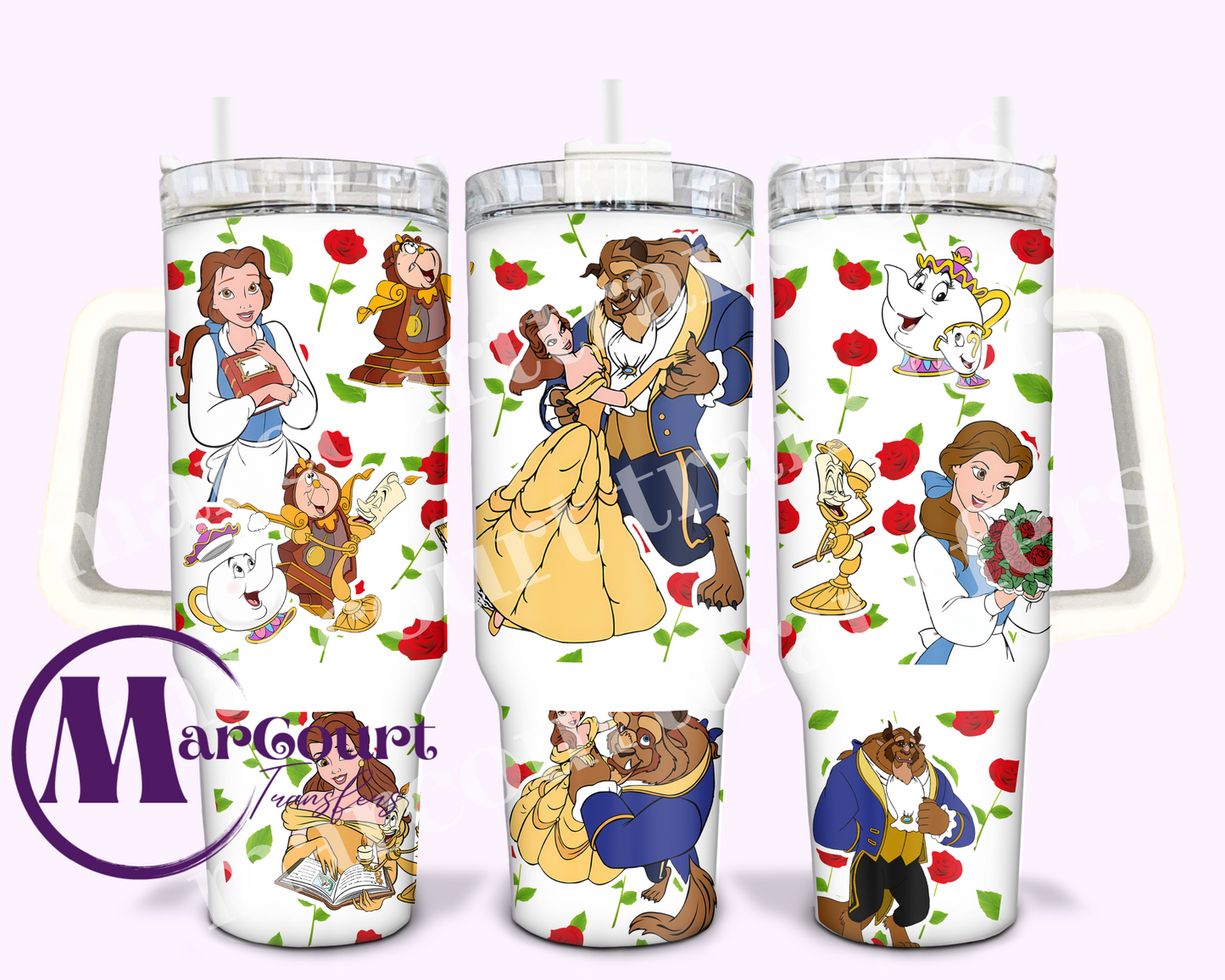 BEAUTY AND THE BEAST-40 0Z-UV DTF CUP WRAP