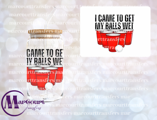 BEER PONG-UV DTF CUP WRAP