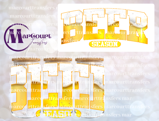 BEER SEASON-16 0Z-UV DTF CUP WRAP