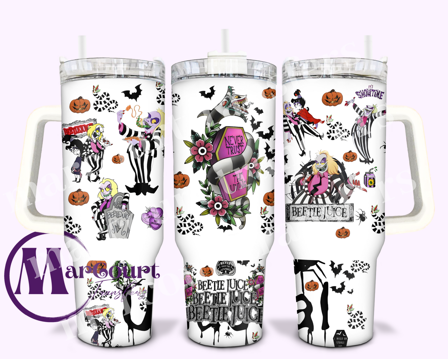 BEETLEJUICE-40 0Z-UV DTF CUP WRAP