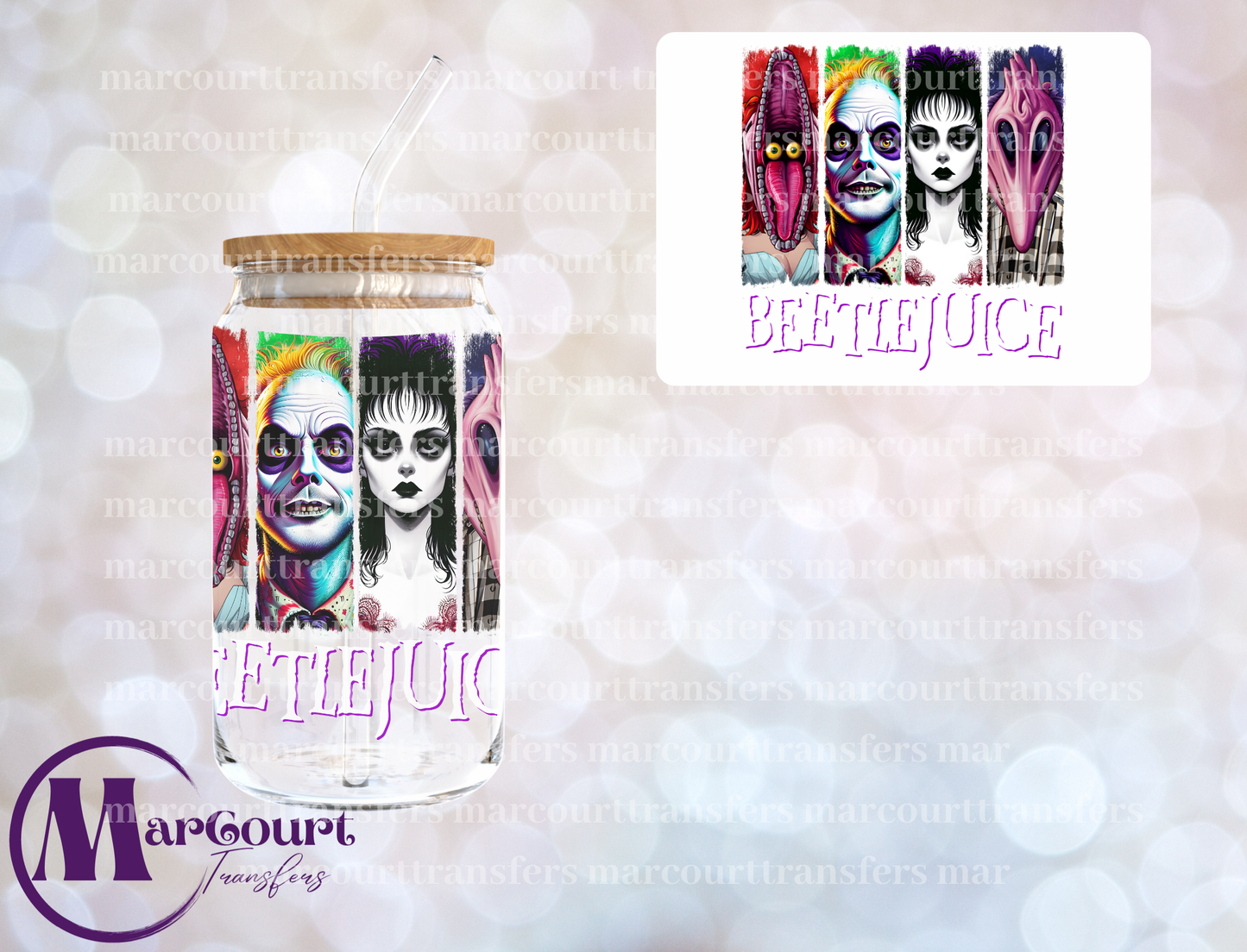 BEETLEJUICE 3-DECAL-UV DTF CUP WRAP