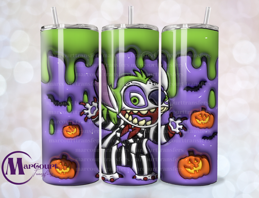 BEETLEJUICE STITCH INFLATED-SKINNY TUMBLER TRANSFER