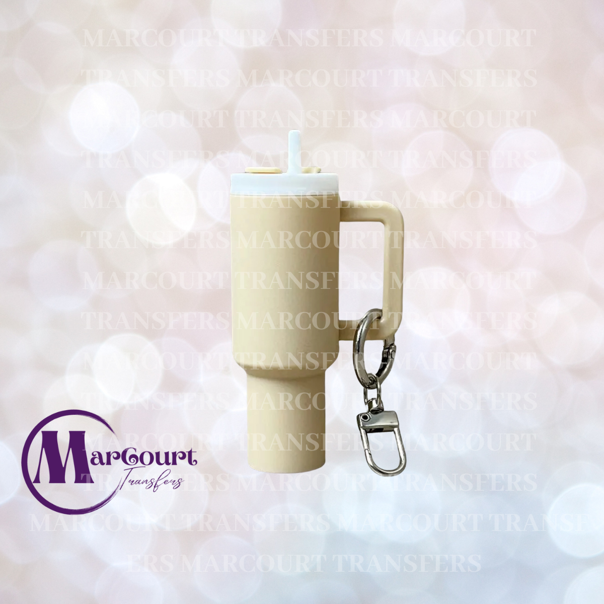 Mini Tumbler Keychain-BEIGE/CREAM