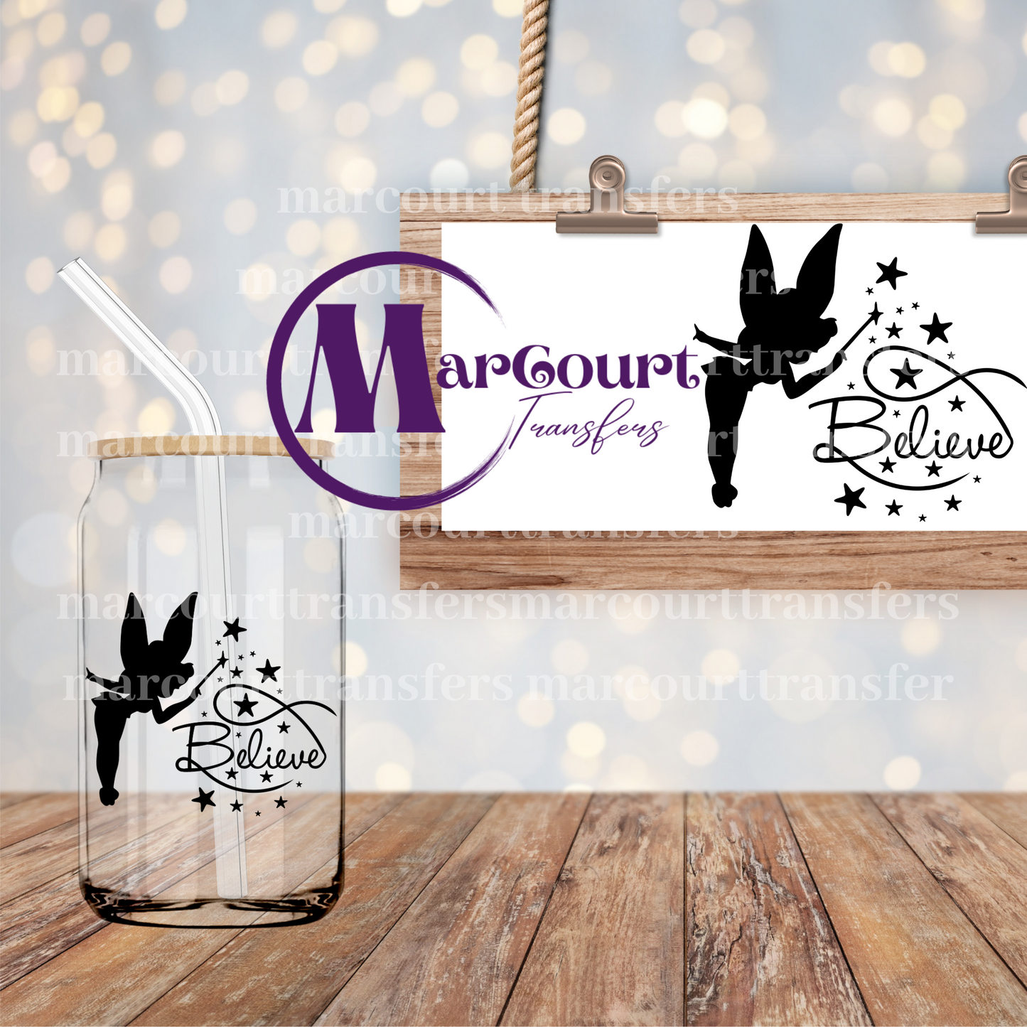 BELIEVE (TINKERBELL)-DECAL-UV DTF CUP WRAP