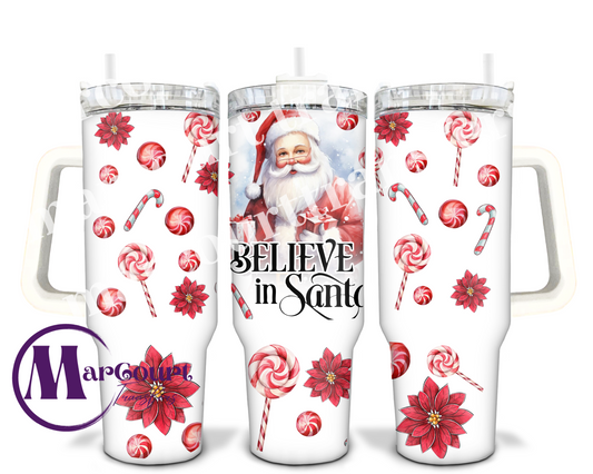 BELIEVE SANTA-40 0Z-UV DTF CUP WRAP