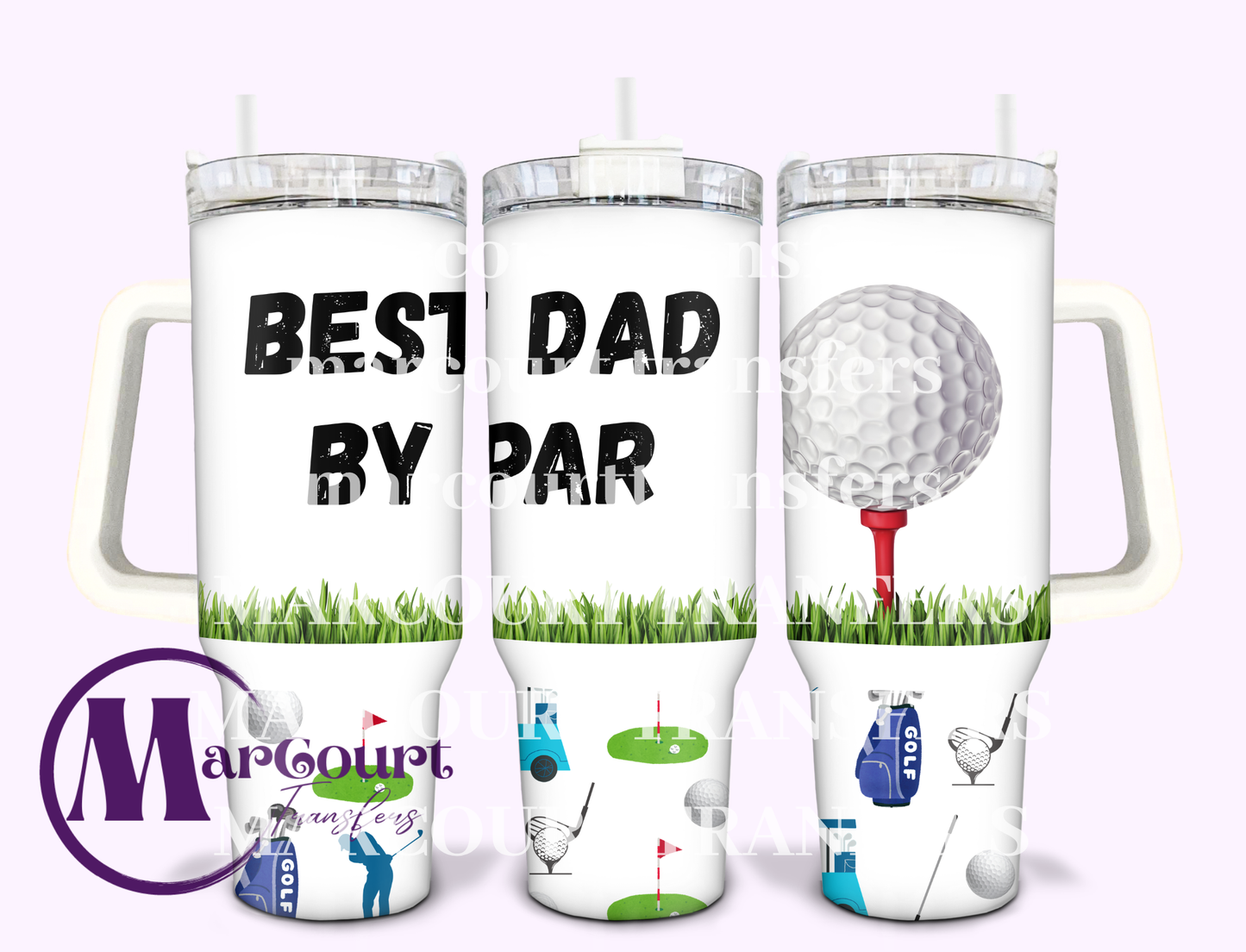 BEST DAD BY PAR-40 0Z-UV DTF CUP WRAP