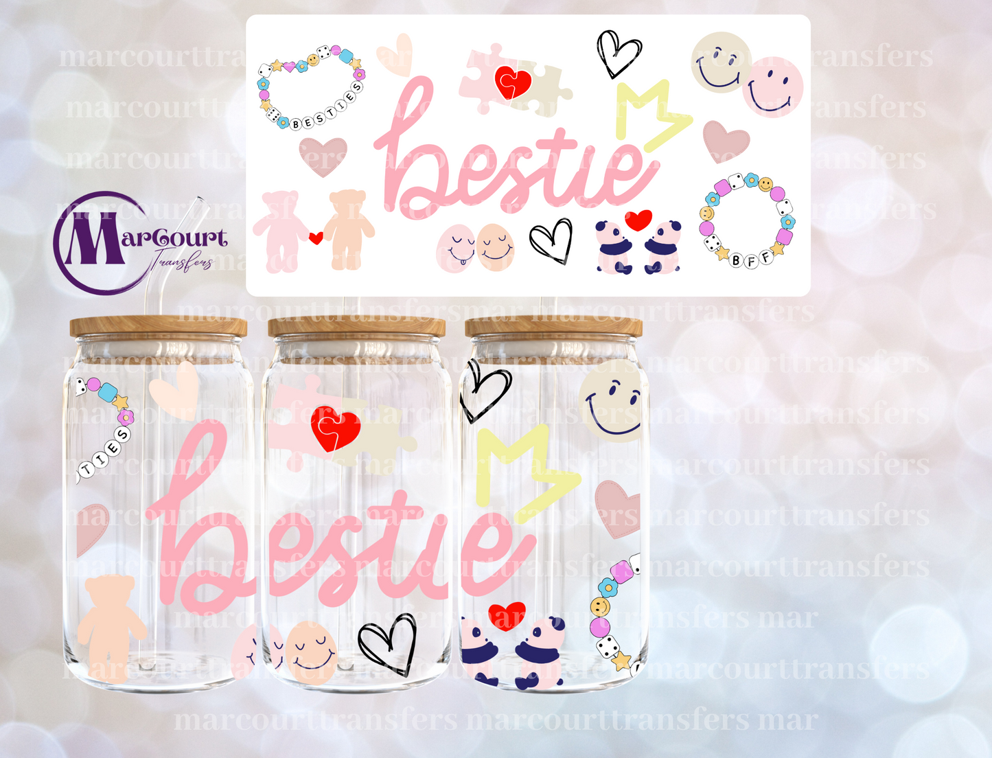 BESTIE-16 0Z-UV DTF CUP WRAP