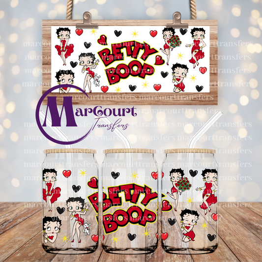 BETTY BOOP-16 0Z-UV DTF CUP WRAP