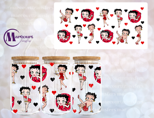 BETTY BOOP 2-16 0Z-UV DTF CUP WRAP