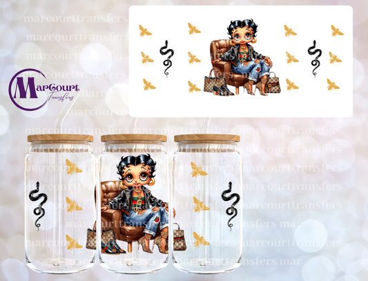 BETTY BOOP GUCCI 2-16 0Z-UV DTF CUP WRAP