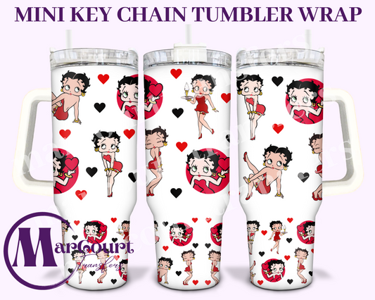 BETTY BOOP-MINI TUMBLER KEYCHAIN WRAP