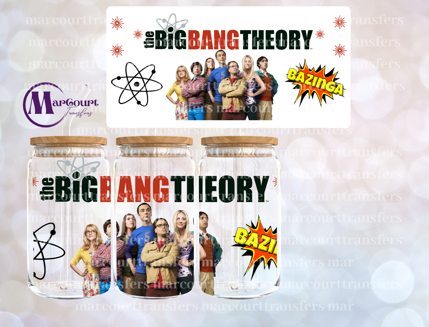 BIG BANG THEORY-16 0Z-UV DTF CUP WRAP