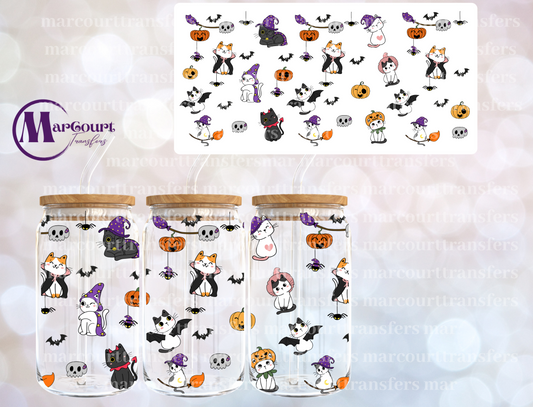 BLACK CAT HALLOWEEN-16 0Z-UV DTF CUP WRAP