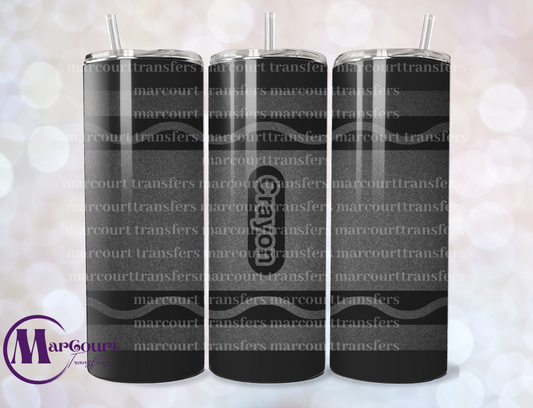 BLACK CRAYON-SKINNY TUMBLER TRANSFER