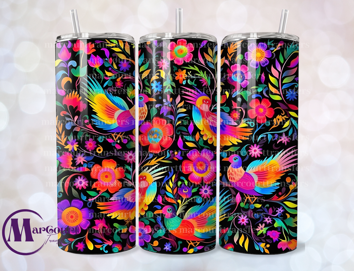 BLACK OTOMI-SKINNY TUMBLER TRANSFER