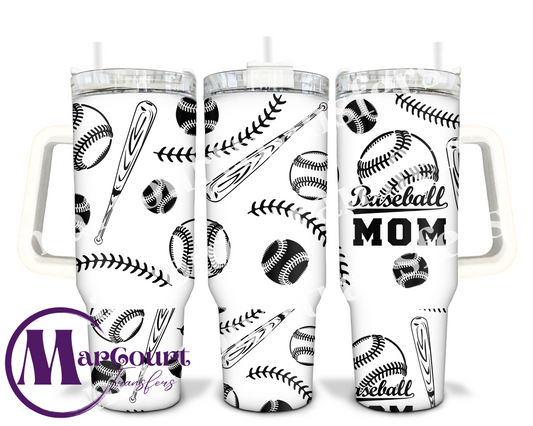 BASEBALL MOM-40 0Z-UV DTF CUP WRAP