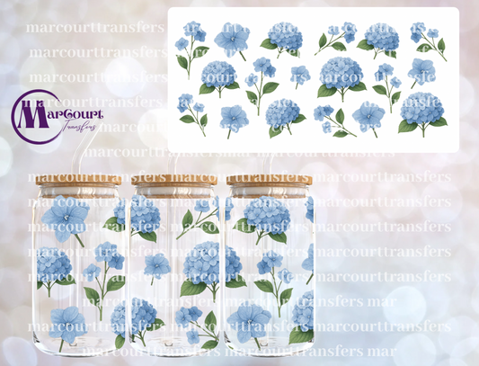 BLUE HYDRANGEAS-16 0Z-UV DTF CUP WRAP