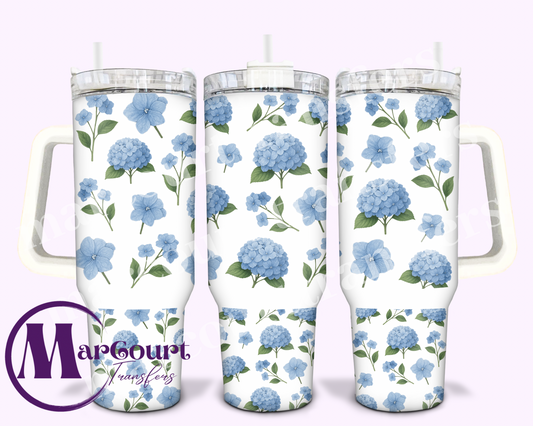 BLUE HYDRANGEAS-40 0Z-UV DTF CUP WRAP