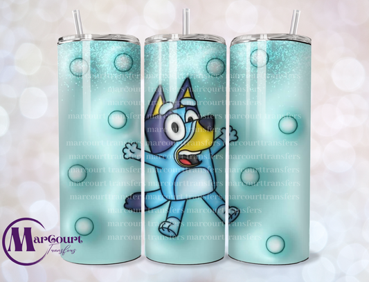 BLUEY INFLATED-SKINNY TUMBLER TRANSFER