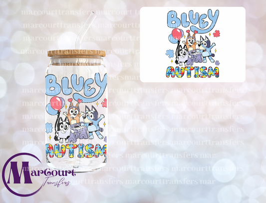 BLUEY AUTISM-DECAL-UV DTF CUP WRAP