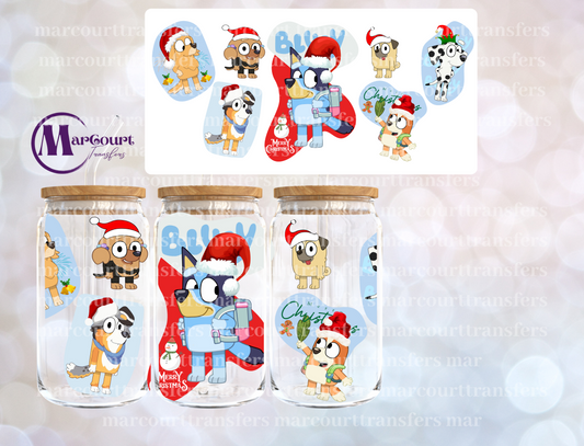 BLUEY CHRISTMAS 2-16 0Z-UV DTF CUP WRAP