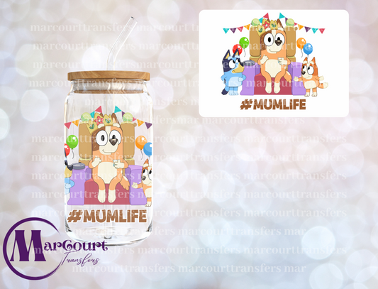 BLUEY MUM LIFE-DECAL-UV DTF CUP WRAP