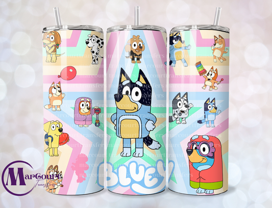 BLUEY STAR-SKINNY TUMBLER TRANSFER