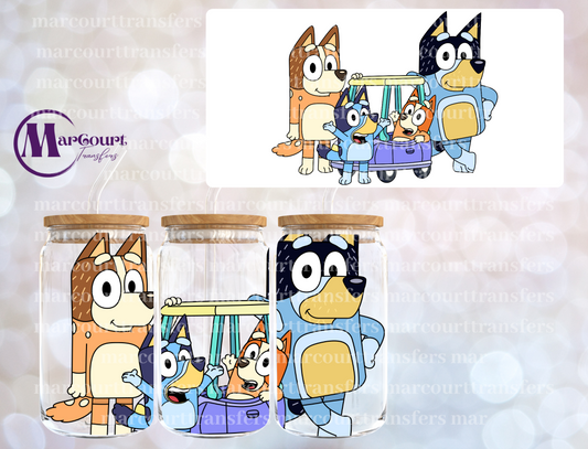 BLUEY FAMILY-16 0Z-UV DTF CUP WRAP