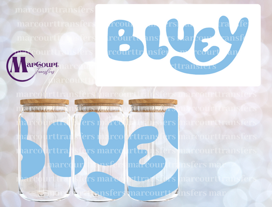 BLUEY LOGO-16 0Z-UV DTF CUP WRAP