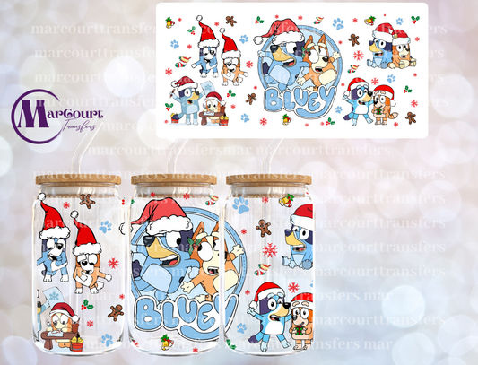 BLUEY AND BINGO CHRISTMAS-16 0Z-UV DTF CUP WRAP