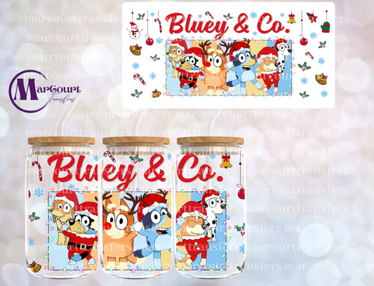 BLUEY & CO. CHRISTMAS -16 0Z-UV DTF CUP WRAP