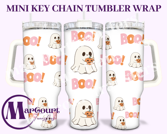 BOO GHOSTS-MINI TUMBLER KEYCHAIN WRAP