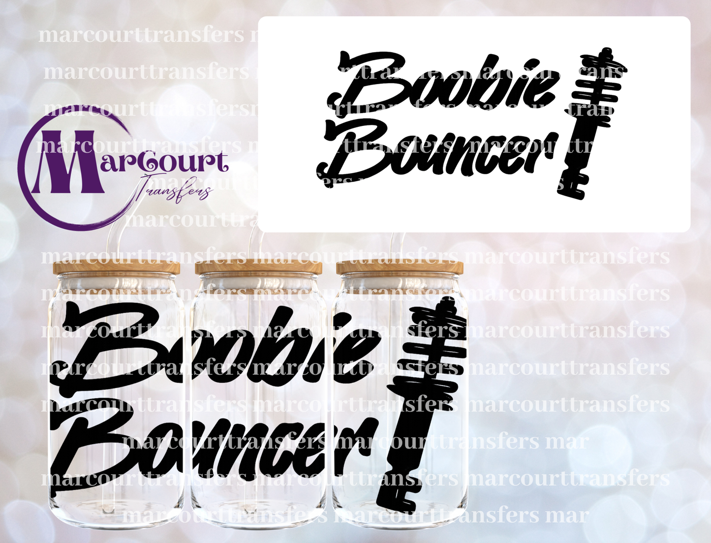 BOOBIE BOUNCER-16 0Z-UV DTF CUP WRAP