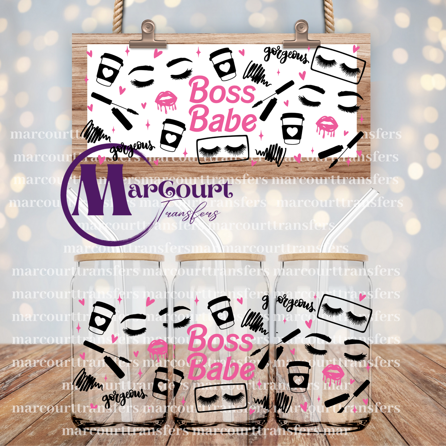 BOSS BABE-16 0Z-UV DTF CUP WRAP