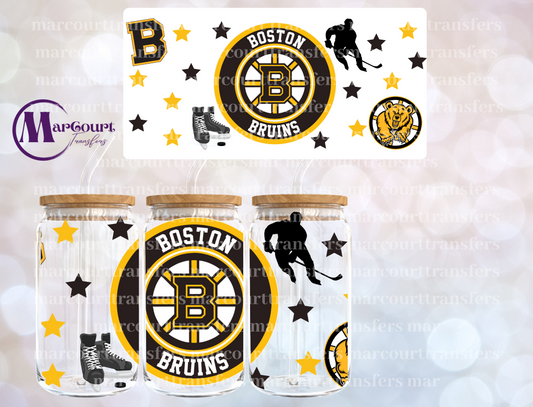 BOSTON BRUINS-16 0Z-UV DTF CUP WRAP