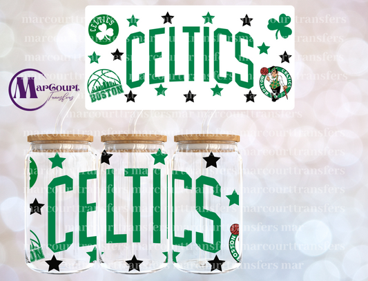 BOSTON CELTICS-16 0Z-UV DTF CUP WRAP