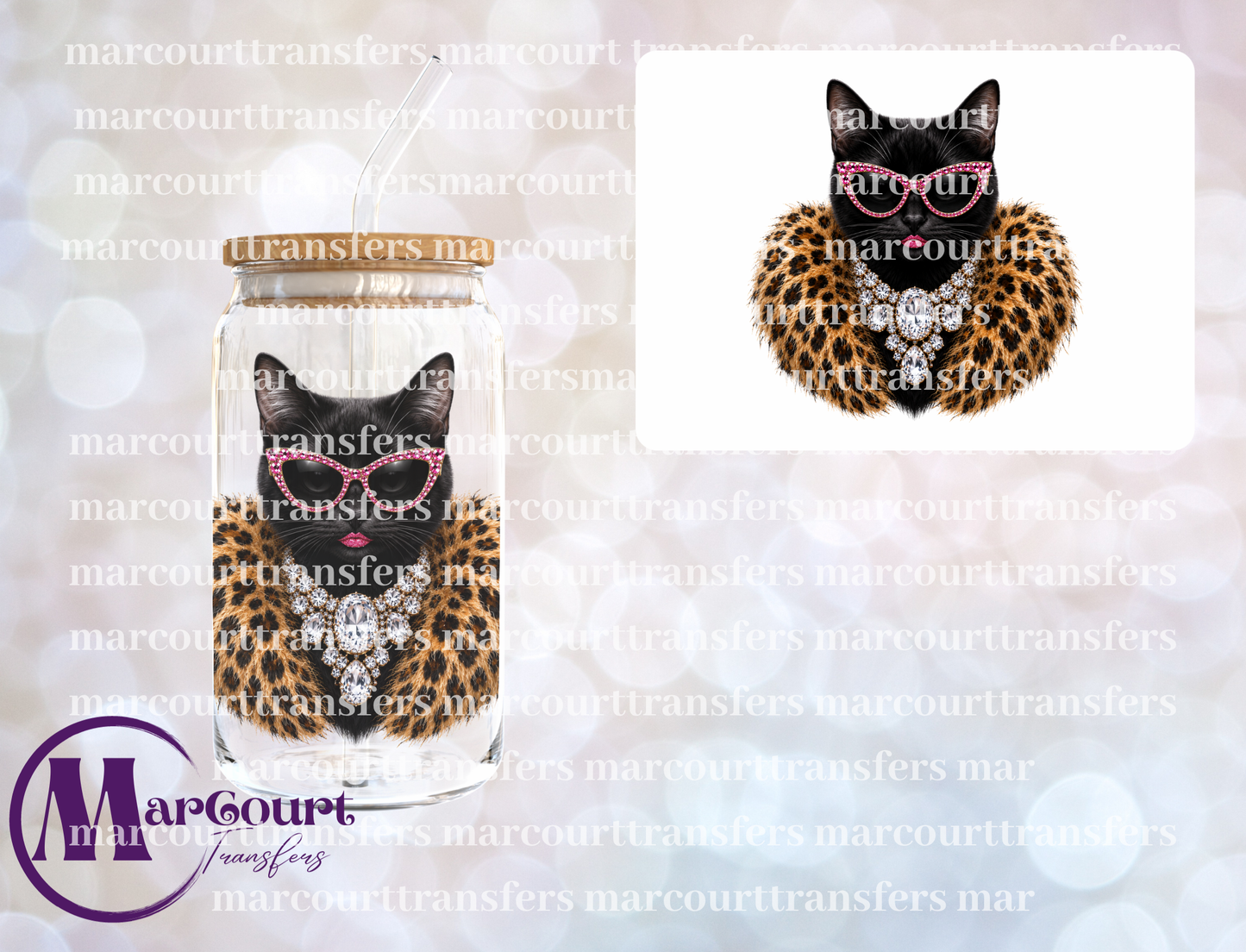BOUJEE BLACK CAT-UV DTF CUP WRAP