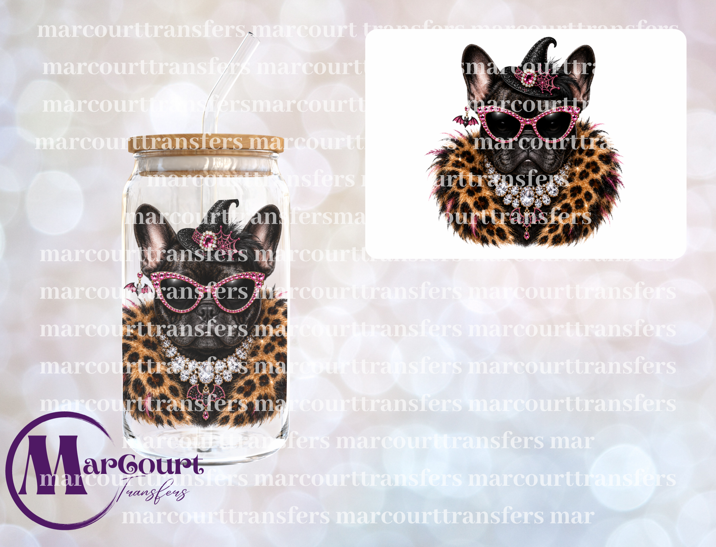 BOUJEE HALLOWEEN FRENCHIE-UV DTF CUP WRAP