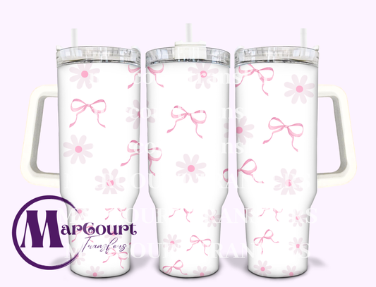 BOWS AND DAISIES-40 0Z-UV DTF CUP WRAP
