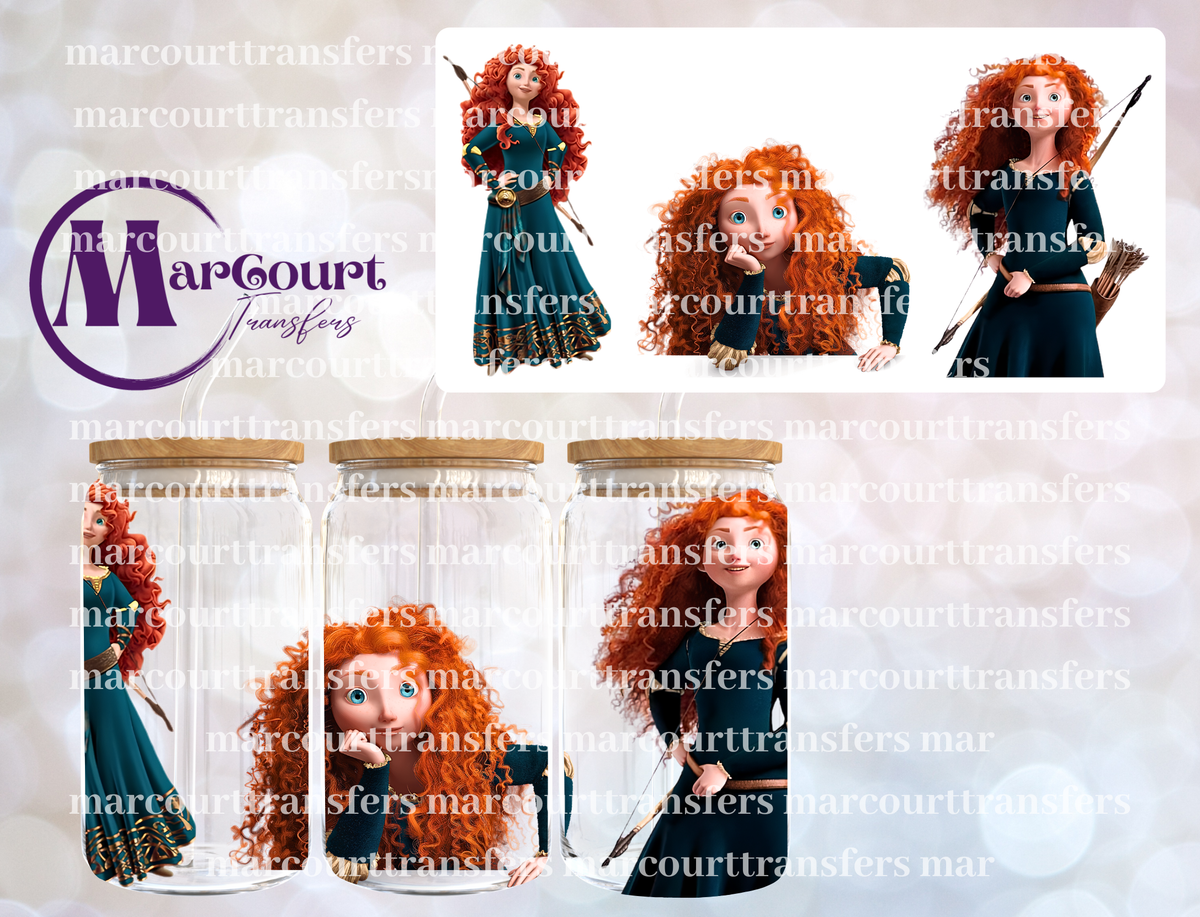 BRAVE PRINCESS-16 0Z-UV DTF CUP WRAP