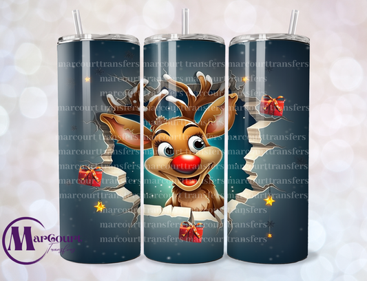 BREAKTHRU REINDEER-SKINNY TUMBLER TRANSFER