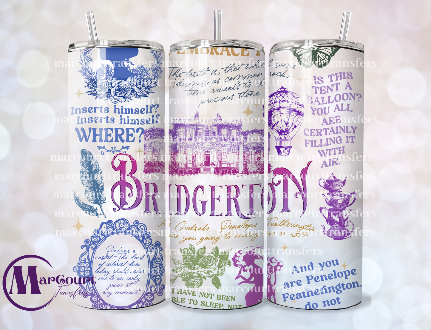 BRIDGERTON-SKINNY TUMBLER TRANSFER (SUBLIMATION)