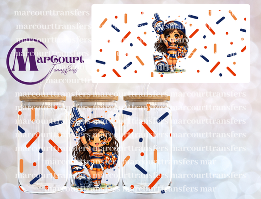 BRONCOS GIRL 3-16 0Z-UV DTF CUP WRAP