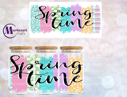 BRUSH STROKE SPRINGTIME-16 0Z-UV DTF CUP WRAP