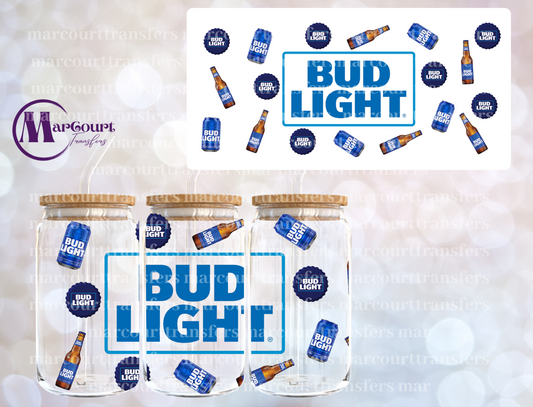 BUD LIGHT-16 0Z-UV DTF CUP WRAP