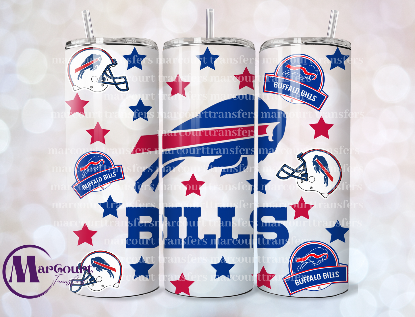 BUFFALO BILLS-20-SKINNY SUBLIMATION TUMBLER TRANSFER