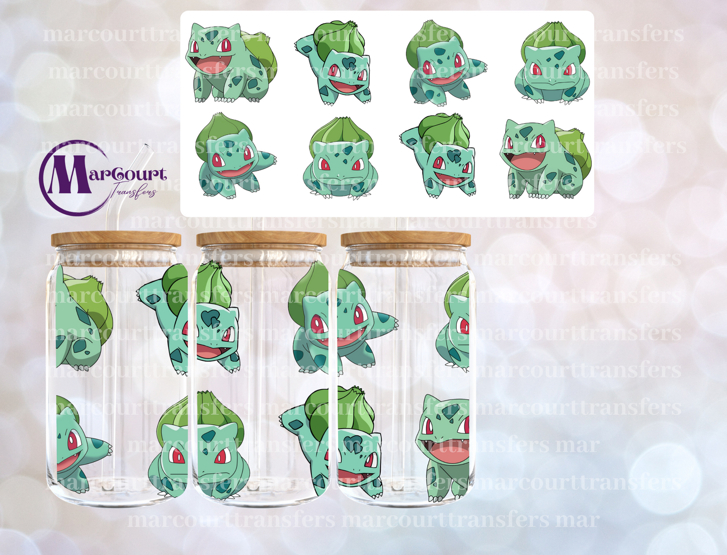 BULBASAUR-16 0Z-UV DTF CUP WRAP